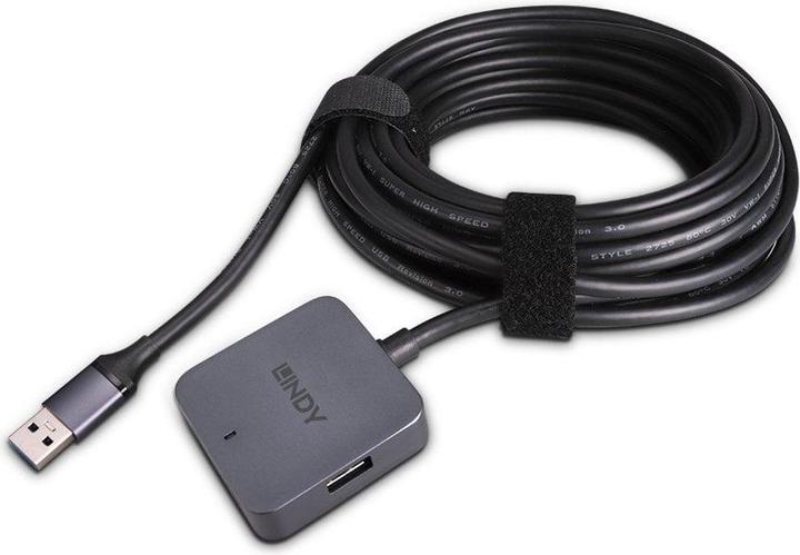 Produktbild Lindy 10m USB 3.0 Hub, 4 Ports 10m Verlängerung für 2 USB Typ C und 2 USB Typ A Geräte (USB-A, 4 Ports)