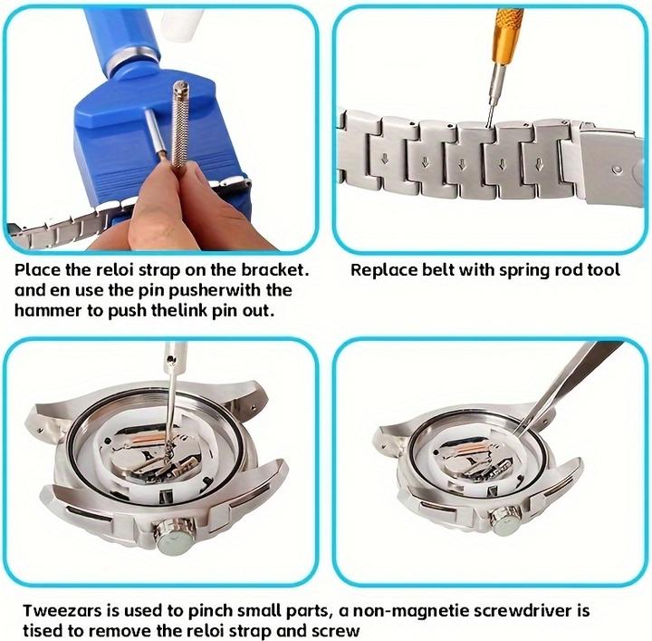 Produktbild PhoneLook Uhren Reparatur Werkzeug Set (147 Teile) Komplettes Uhrenmacher Kit