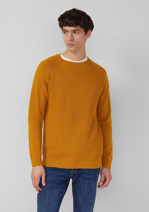 Actual product image s.Oliver Strickpullover Strickpullover mit Raglanärmeln und Logo-Patch (XXL)