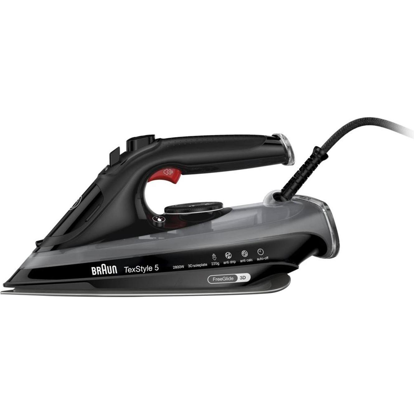 Braun Nero Texstyle 5 Si 5088 Bk Ferro Da Stiro A Secco E A Vapore Con Piastra Eloxalplus, Ferro Da Stiro,