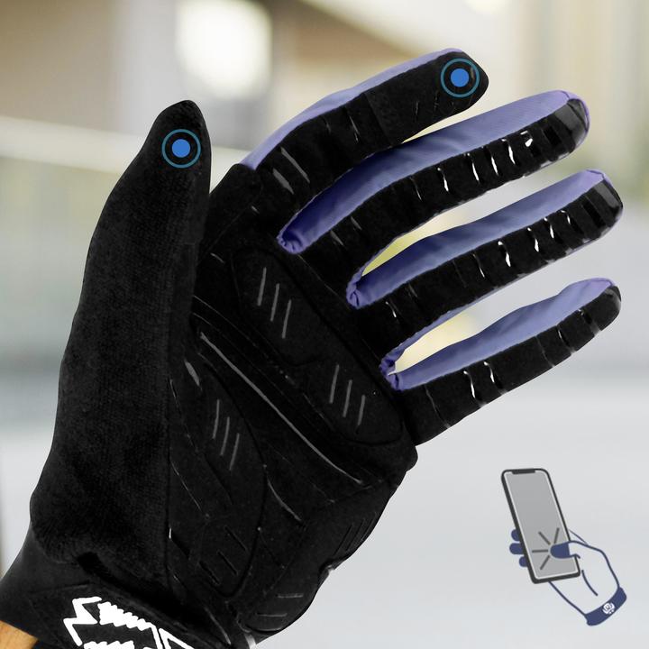 Produktbild Avizar West Biking Touchscreen-Fahrradhandschuhe,Rutschfeste Handfläche,Grösse XS - Blau (XS)