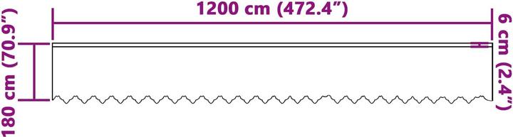 Produktbild vidaXL Lichtfilternde Vorhänge (1200 x 180 cm)