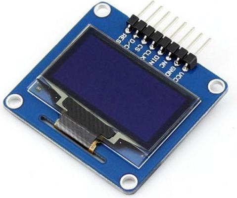 Produktbild WaveShare 1.3 128x64 OLED Display Modul, einfarbig (blau), SPI/I2C Interface, horizontale Stiftleiste