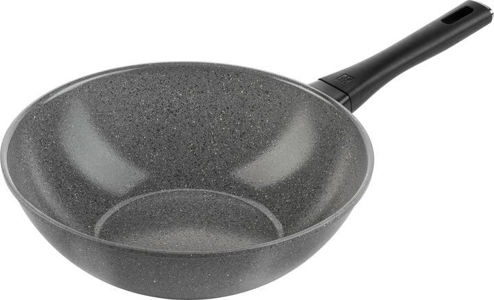 Productafbeelding Zwilling - Terreno Plus Ceramic Wok - Gray - 28 cm (Aluminium, 28 x 12.60 cm)