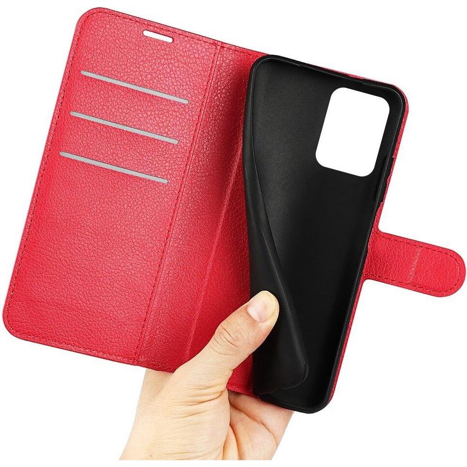 Thumbnail - Cover-Discount Xiaomi Poco X5 - Leder Etui Hülle rot (Xiaomi Poco X5, Xiaomi Redmi Note 12 5G), Smartphone Hülle, Rot