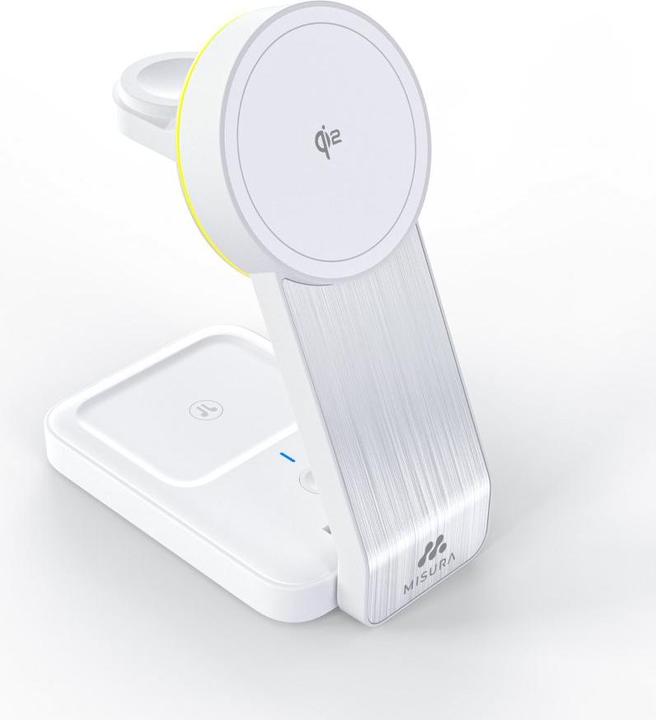 Image du produit Misura MH10 Station de recharge sans fil pliable 3 en 1 - WHITE (30 W)