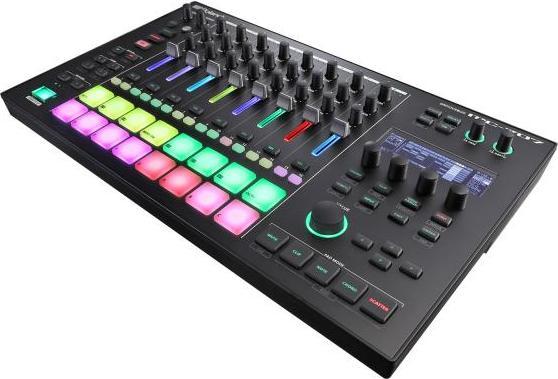 Actual product image Roland MC-707 Groovebox DJ mixer with headphones