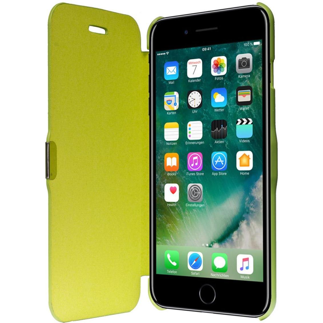 Thumbnail - König Design Flip Cover Schutzhülle Slim Case Handyhülle Bookstyle für Apple iPhone 7 Plus Grün (Apple iPhone 7 Plus), S...