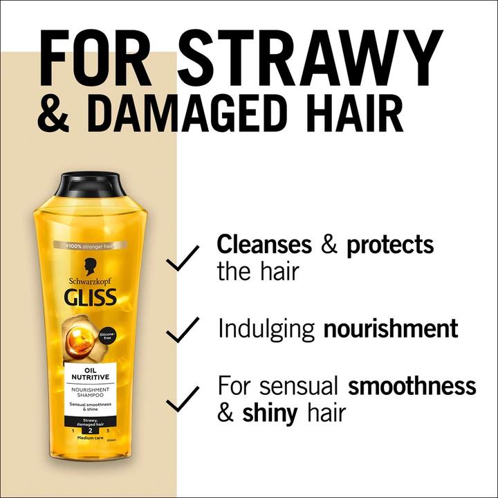 Image du produit Schwarzkopf Gliss Kur Huile Nutritive (Shampoing liquide, 400 ml)