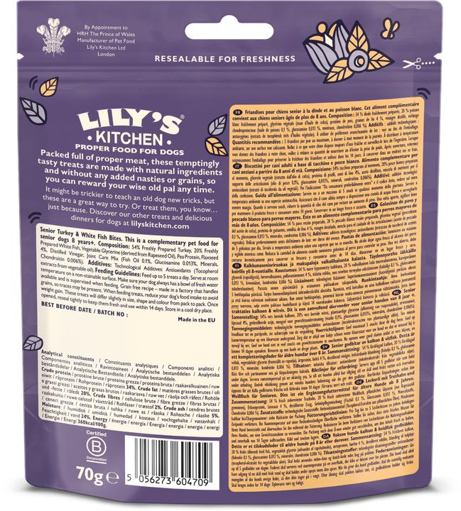 Actual product image Lily's Kitchen Snack Senior Turkey & Fish (Senior, 1 pcs., 75 g)