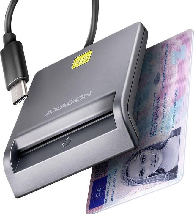 Axagon CRE-SM3TC USB-C Smart card FlatReader (USB 2.0)