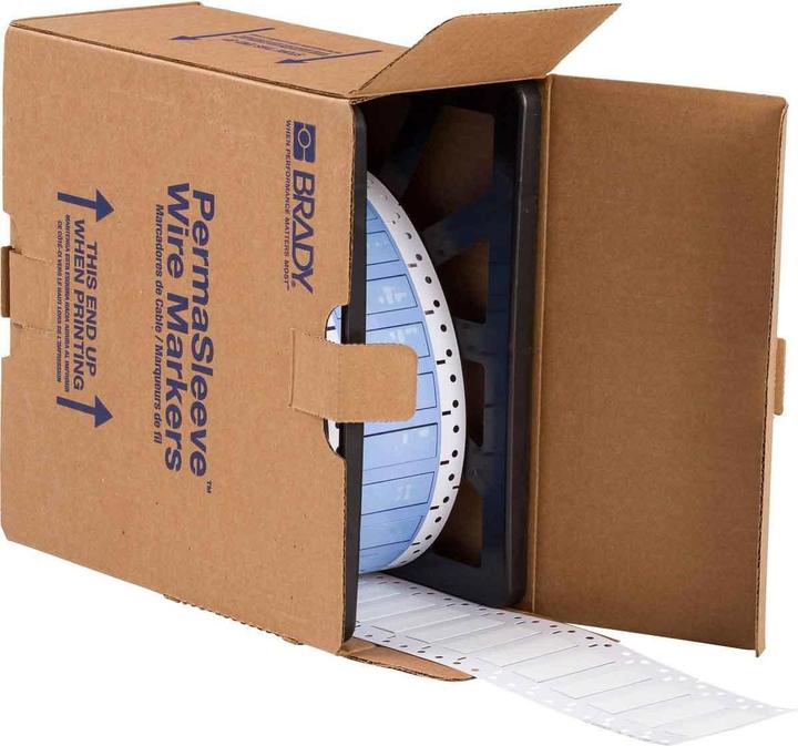 Produktbild Brady PS-375-2-WT-4, B-342, Permasleeve, wärmeschrumpfd. Polyolefin, Weiss, 12,7 x 16,38mm, für Kab (0.95 cm)