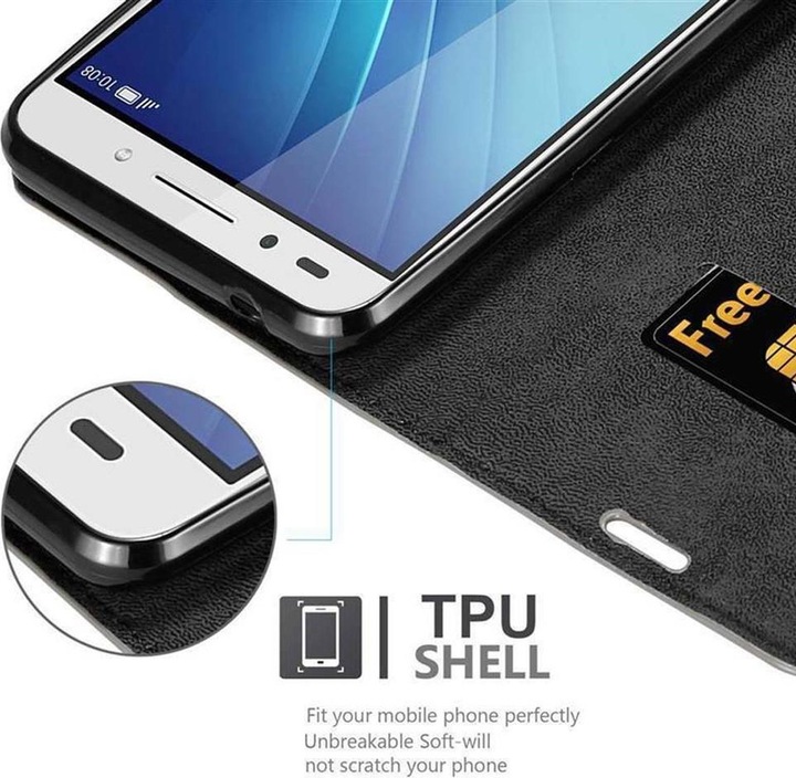 Actual product image Cadorabo Book Invisible Magnet Cover (Honor 7)