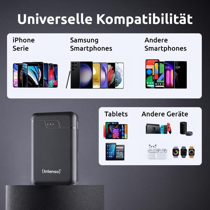Actual product image Intenso Powerbank B10000 10000mAh schwarz (10000 mAh, 12 W, 12 Wh)