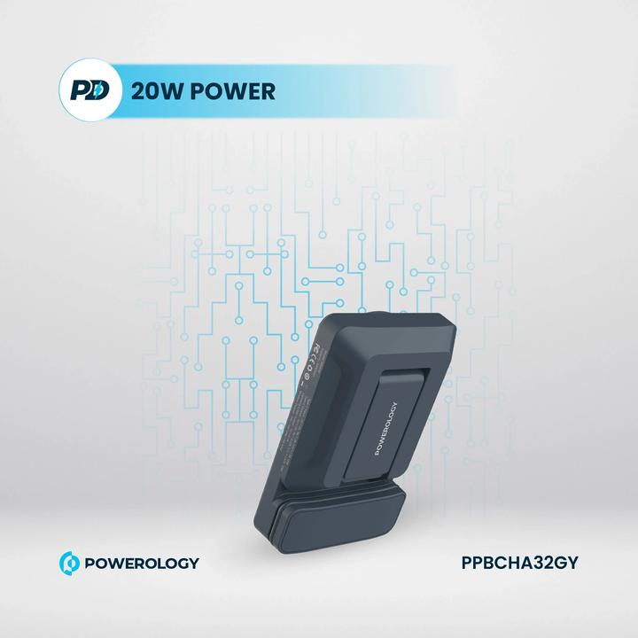 Produktbild Powerology Car Mount 5000mAh Power Bank With Magnetic Wireless Charger (5000 mAh, 15 W, 18.50 Wh)