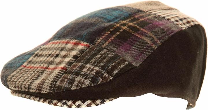 Actual product image Universal Textiles Winter cap slider cap wool patchwork pattern