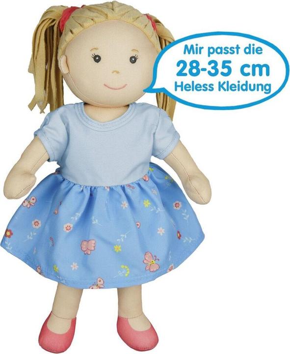 Actual product image Heless Stoffpuppe "Nela" mit Kleidchen zum An- und Ausziehen, 32 cm
