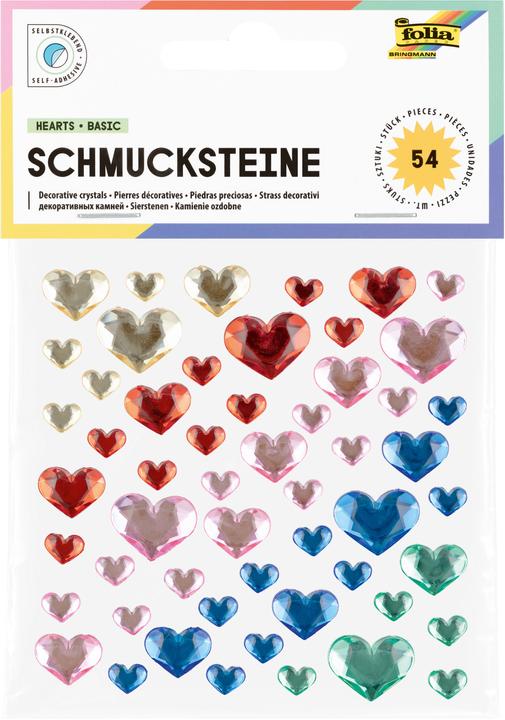 Produktbild Folia Schmucksteine Hearts Basic