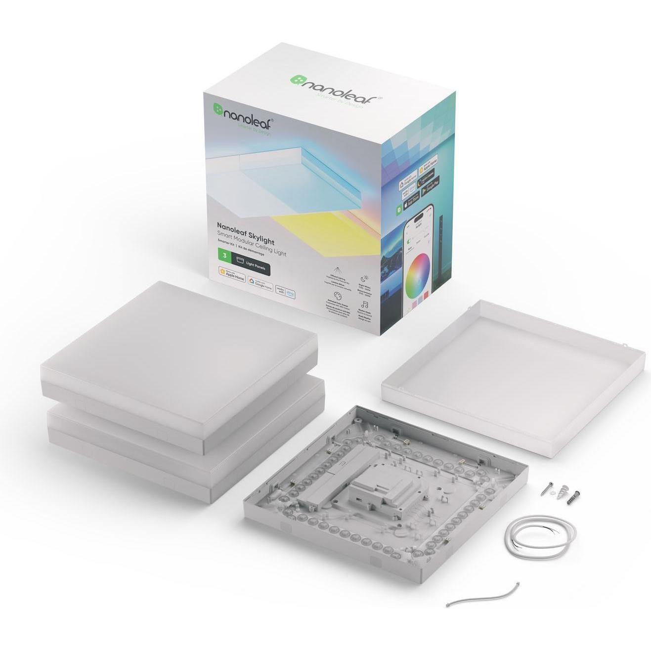 Nanoleaf, Applique + Plafoniera, Starter kit Sky Light (1400 lm)
