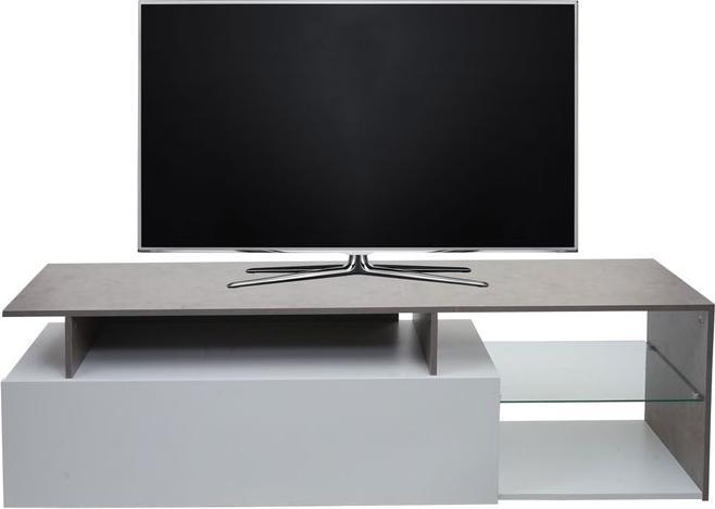 Immagine prodotto Mendler Porta TV HWC-L35, legno 47x170x40cm vano portaoggetti, aspetto cemento bianco (47 x 170 x 40 cm)