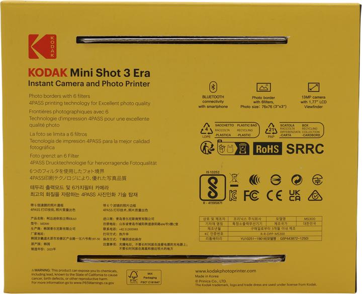 Produktbild Kodak Cam Mini Shot 3 ERA Black 3x3