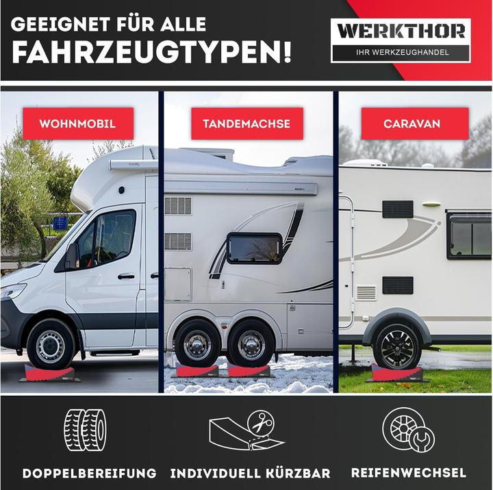 Immagine prodotto Werkthor Innovative Auffahrkeile mit Unterlegmatte