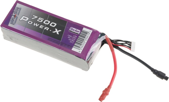 Produktbild Hacker TopFuel LiPo-Akku 22.2V 7500mAh 35C (22.20 V, 7500 mAh)