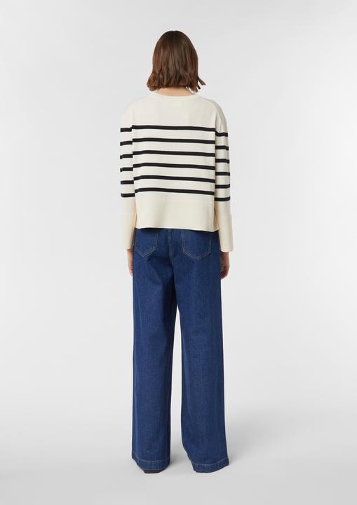 Produktbild Comma Strickpullover Moderner Strickpullover mit Kimono-Ärmeln und Streifen (46)