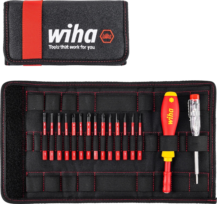 Productafbeelding Wiha Verwisselbare messenset (Schroeven met sleufkop, Torx (TX), Kruisvormig PZ, Phillipps kruissleuf (PH))