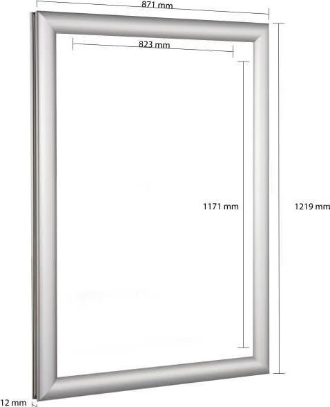 Produktbild Update Displays Klapprahmen Easy-Fix silber 87,1 x 121,9 cm (A0)