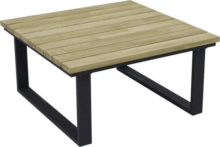 Produktbild Zebra Belvedere Kaffeetisch Edelstahl/Teak 76x76x38,5 cm