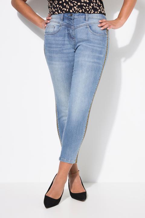 Image du produit Miamoda Skinny-Jeans, Slim Fit, Leostreifen, 5-Pocket (54)