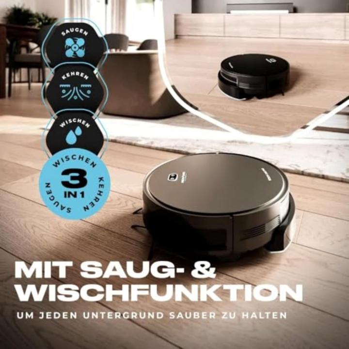 Actual product image Profi-Care PC-BSR 3108 Robot Vacuum and Mop Black Remote-controlled