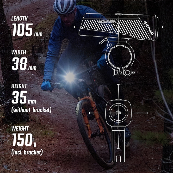 Actual product image Sigma Sport Buster 800 (800 lm, 800 lm)