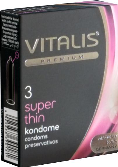 Immagine prodotto Vitalis PREMIUM "Super Thin" 3 preservativi extra sottili per una maggiore sensibilità (3 pz.)