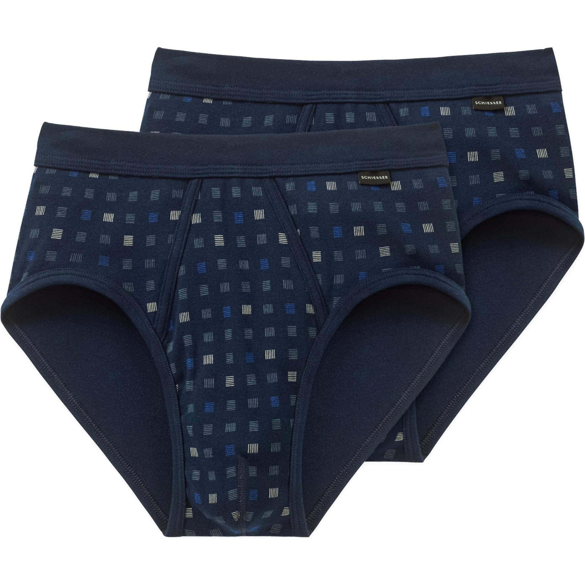 Schiesser, Herren, Unterhosen, Slips, Blau, (5, 2er Pack)