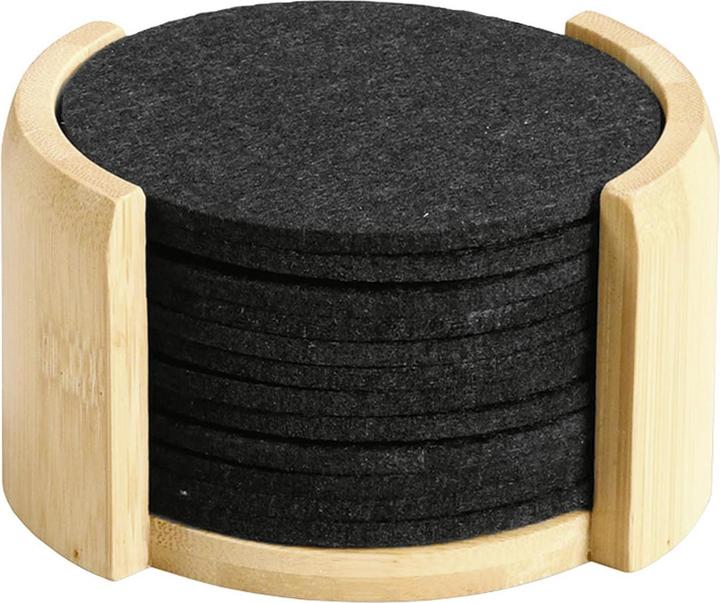 Productafbeelding Kesper Onderzetvilt/bamboe 12s (12 x, Glazen onderzetter)