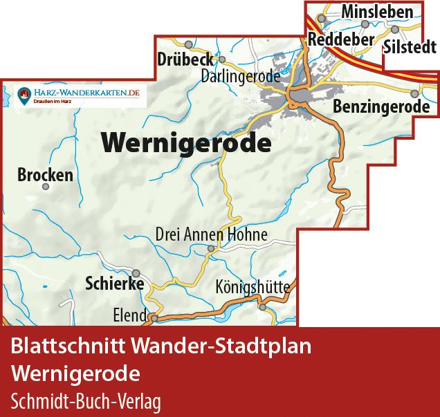 Actual product image Wernigerode, hiking map and city map