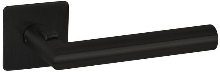 Hermat Drückergarnitur 1802/2611,o.Schl.ros.,eck.,8,DR,class.black,TS 38-43 (Türgarnitur)