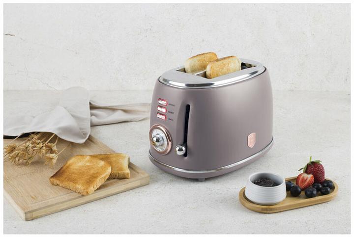 Actual product image BerlingerHaus Design toaster with 6 toasting levels, taupe