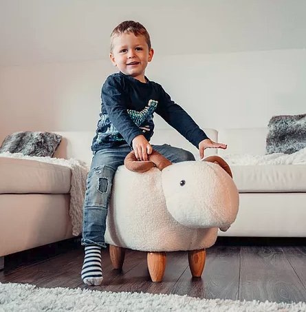 Immagine prodotto Zoosy Sgabello per bambini Berta bianco (Poltrona per bambini)
