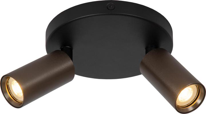 Lucide RITMO - Plafondspot - Ã˜ 15 cm - 2xGU10 (MR11) - Koffie (GU10)