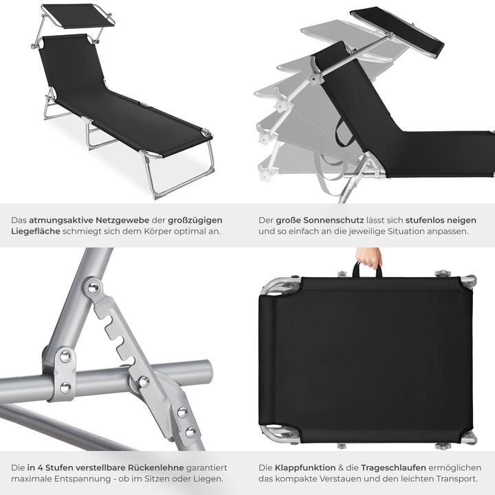 Produktbild tectake Gartenliege (190 cm)