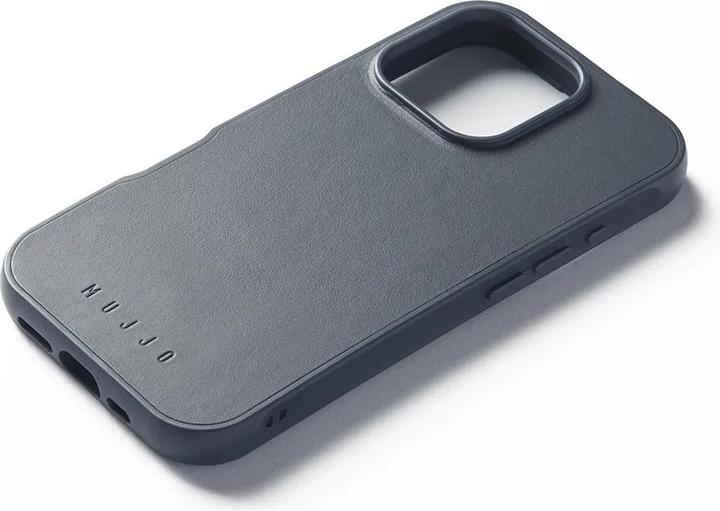 Productafbeelding Mujjo Leather Shield Case iPhone 16 Pro blauw (MUJJO-CL-053-SB) (Apple iPhone 16 Pro)