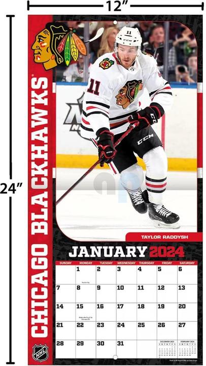 Image du produit NHL - Chicago Blackhawks - 30,5 x 30,5 cm Calendrier mural 2024