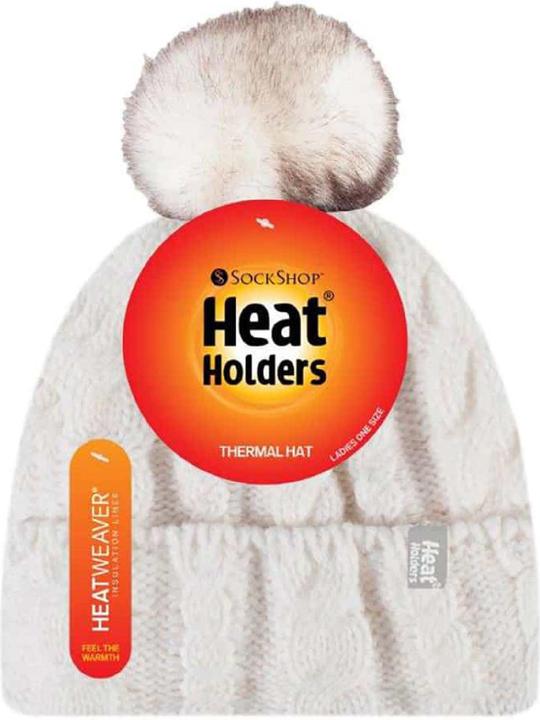 Image du produit Heat Holders Winter Fleece Beanie mit Pompon, Bunt Warm Mütze mit Bommel