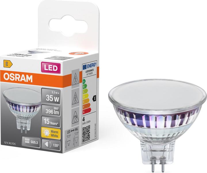 Image du produit Osram LED Leuchtmittel LED STAR MR16 12 V 3.3W/827 GU5.3 Warm weiss 4099854458408 (GU5.3, 3.30 W, 396 lm, 6 x, E)
