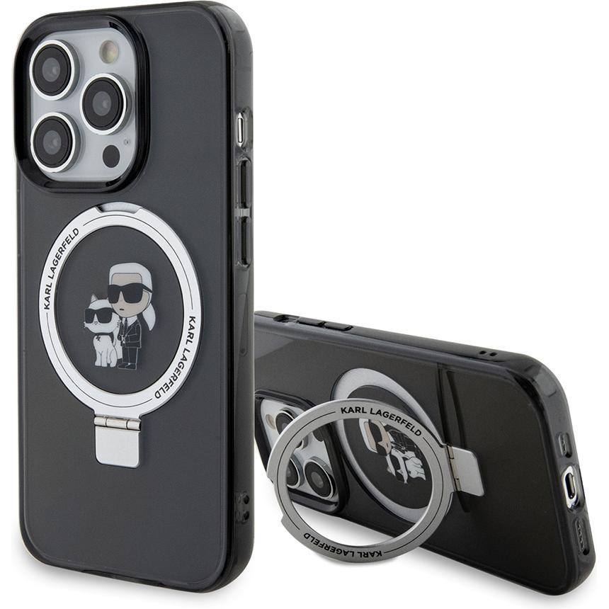 Karl Lagerfeld KLHMP14LHMRSKCK iPhone 14 Pro 6.1" czarny/black hardcase Ring Stand Karl&Choupettte M (Apple iPhone 14 Pr...