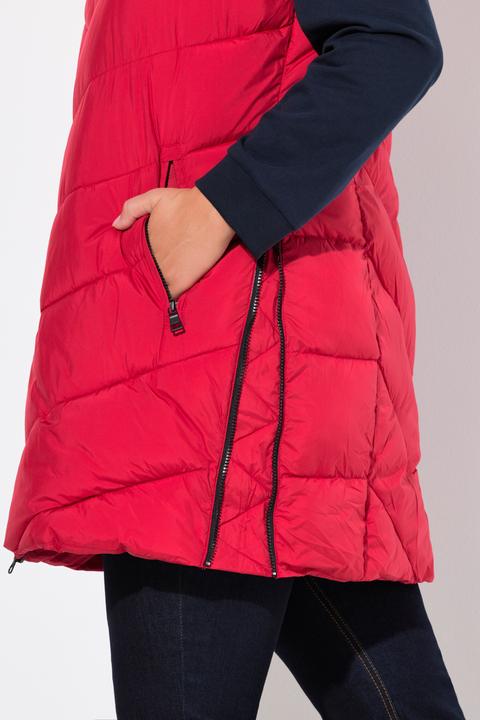 Produktbild Ulla Popken HYPRAR Long-Steppweste, wasserabweisend, 2-Wege-Zipper (50, 52)