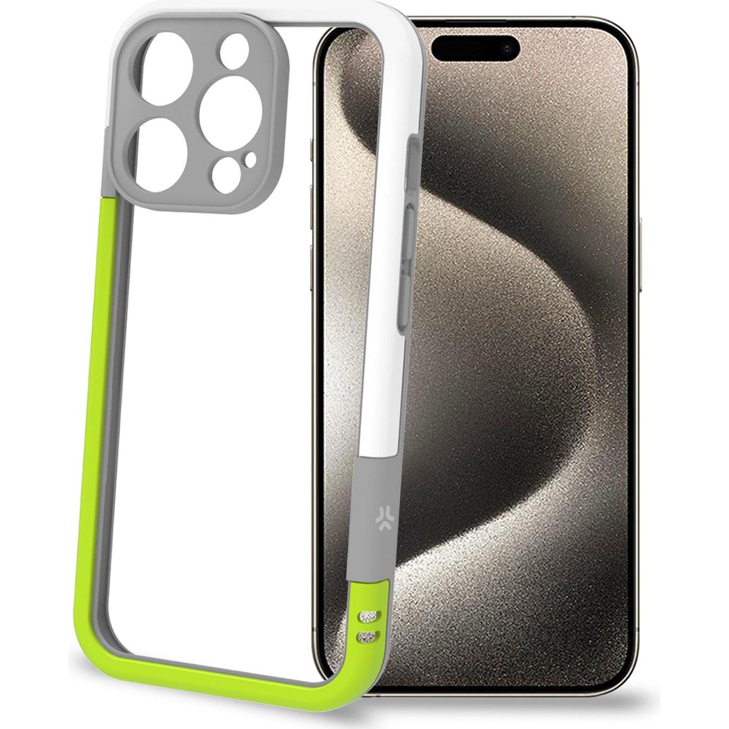 Celly Bumperhoes voor iPhone 16 Pro (Apple iPhone 16 Pro), Smartphonehoes, Groen